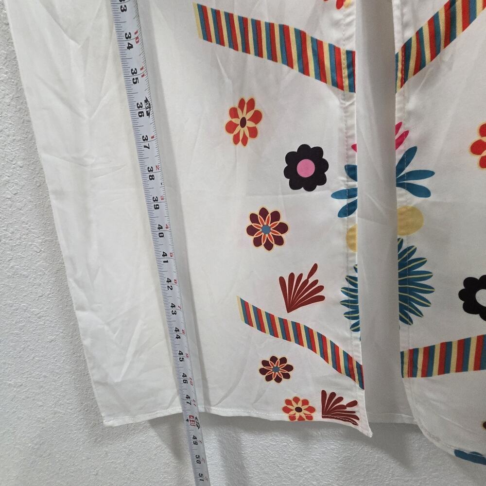 Vonda White Floral Ethnic Bohemian Sleeveless Maxi Sundres Size S Beach - Picture 7 of 10